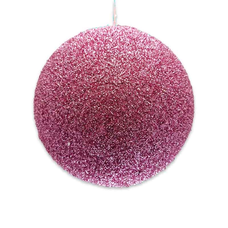 NG glitter kugla 25cm pink