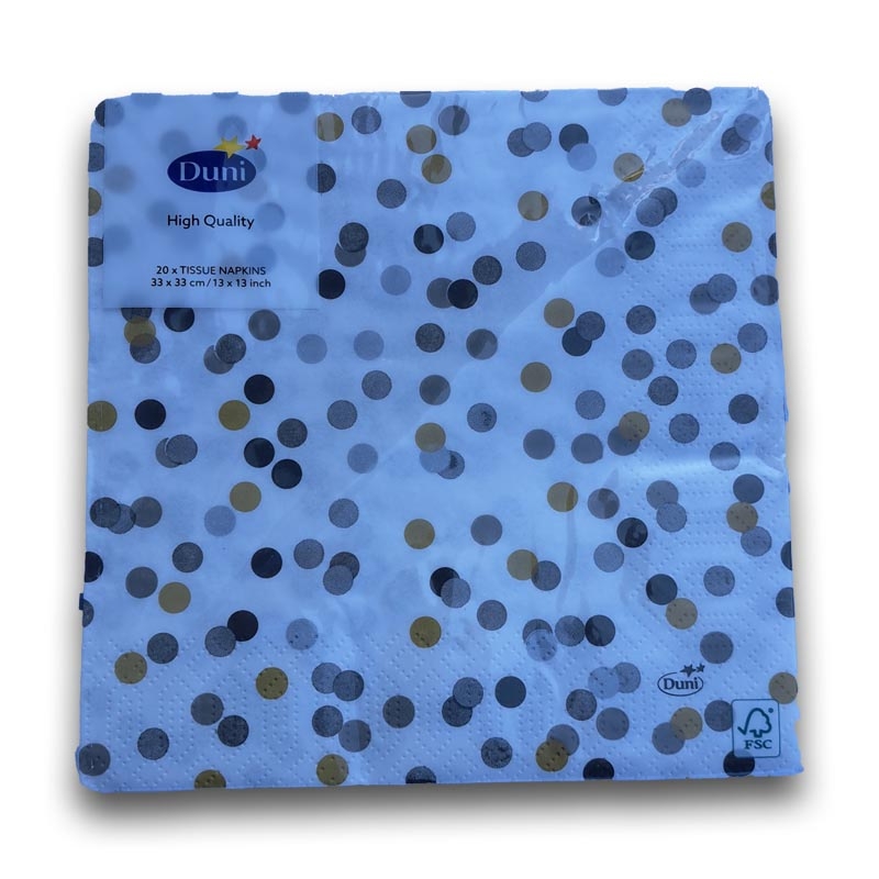 Salvete Tissue 33x33cm dream dots black 